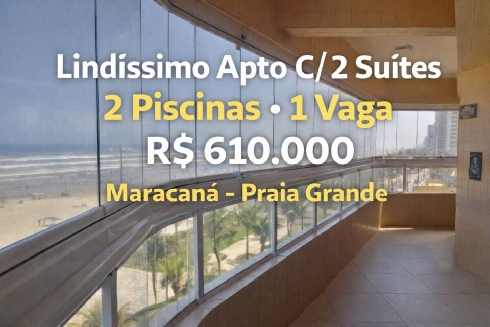 OPORTUNIDADE NA PRAIA GRANDE FRENTE PARA O MAR