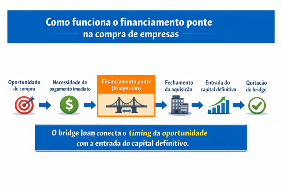 Financiamento ponte na compra de empresas: como estruturar um bridge loan