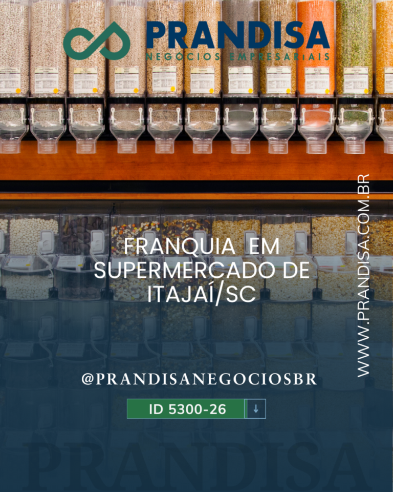 Franquia de produtos naturais em supermercado de Itajaí – SC