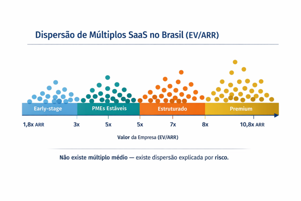 Infográfico Dispersão de Múltiplos SaaS no Brasil (EVARR)