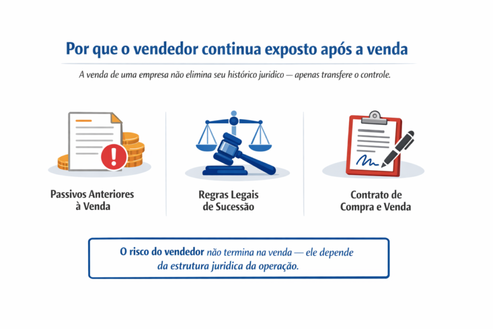 Por que o vendedor continua exposto após a venda