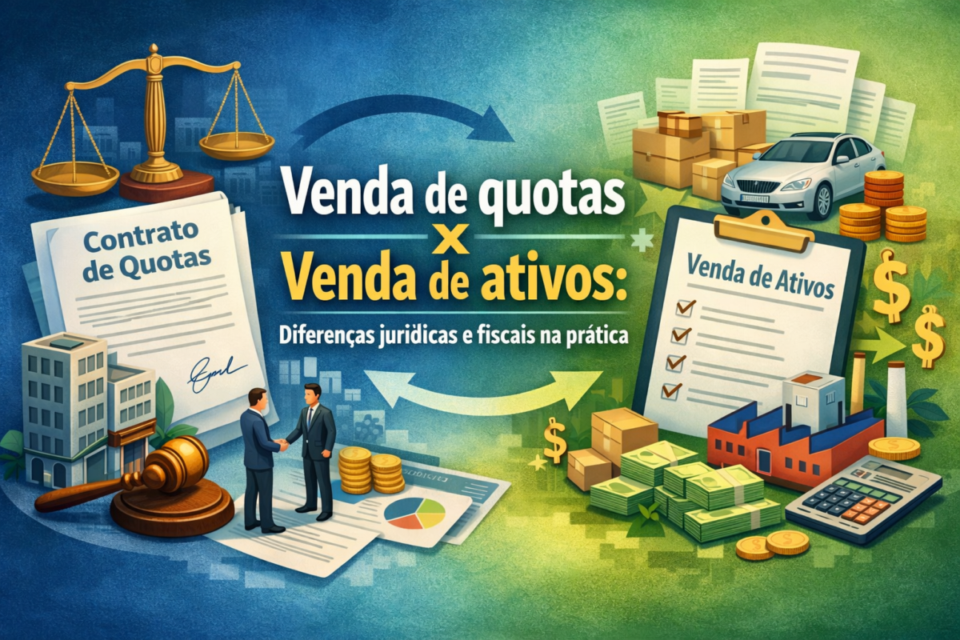 Venda de quotas x venda de ativos: diferenças jurídicas e fiscais na prática