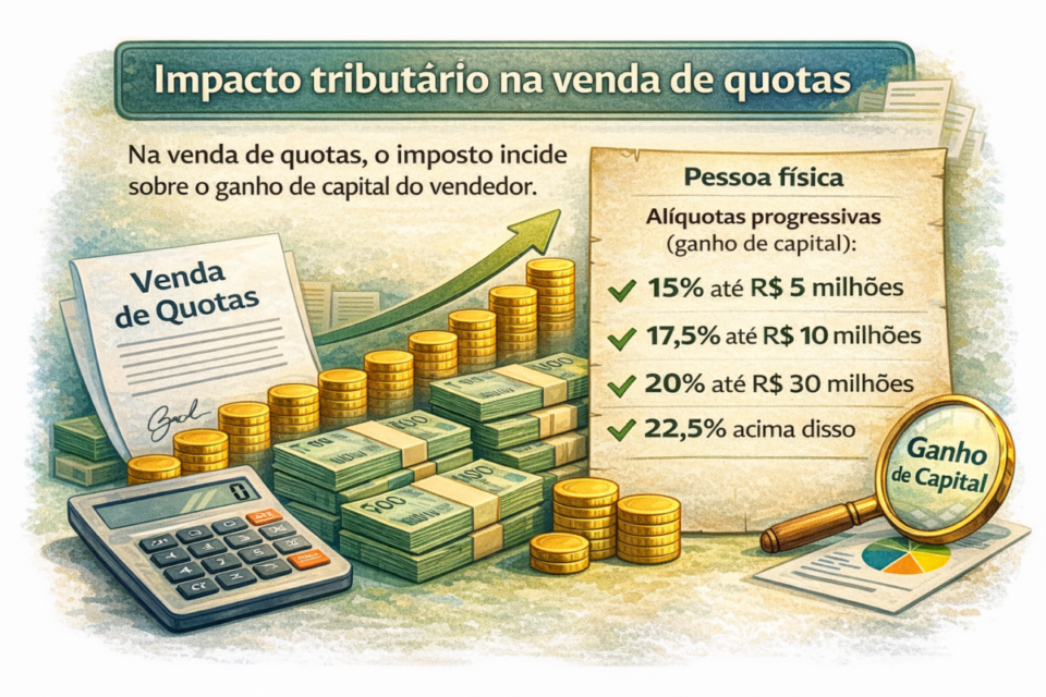 venda de quotas x venda de ativos empresa