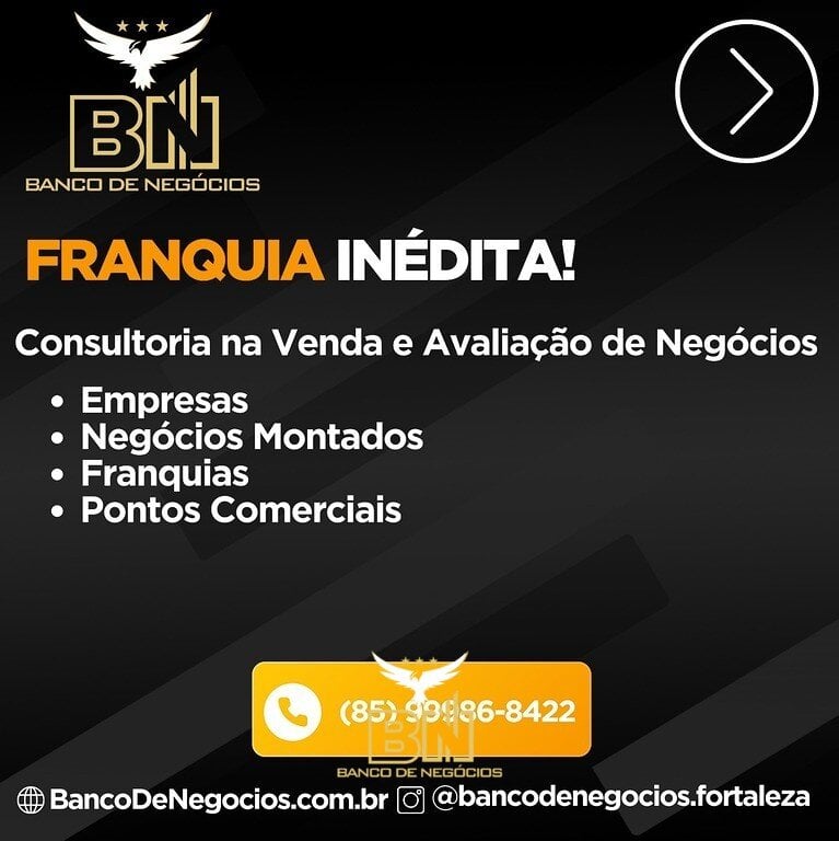 Franquia Inédita BANCO DE NEGÓCIOS Seja pioneiro em sua cidade – 9000