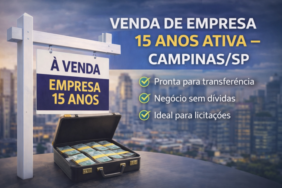 EMPRESA À VENDA – 15 ANOS – CAMPINAS/SP
