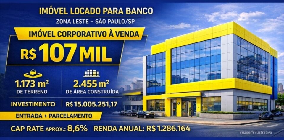 IMÓVEL CORPORATIVO LOCADO À VENDA  SÃO PAULO/SP