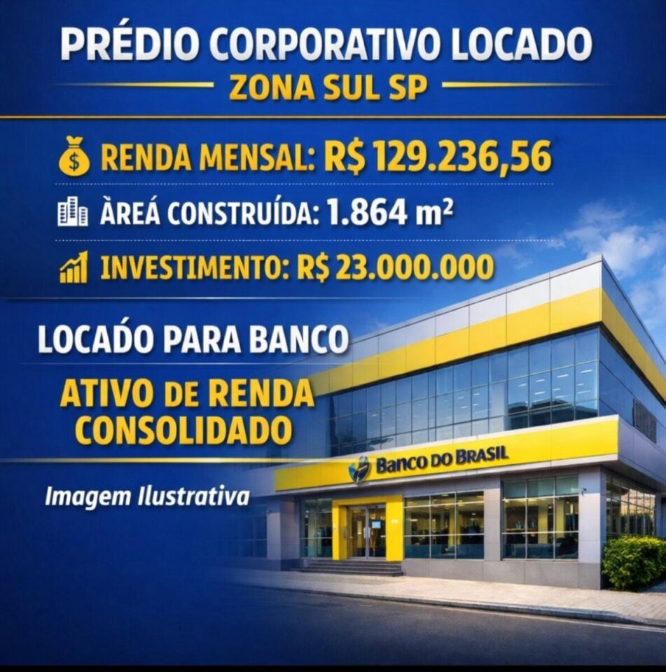 PRÉDIO CORPORATIVO LOCADO – ZONA SUL DE SÃO PAULO