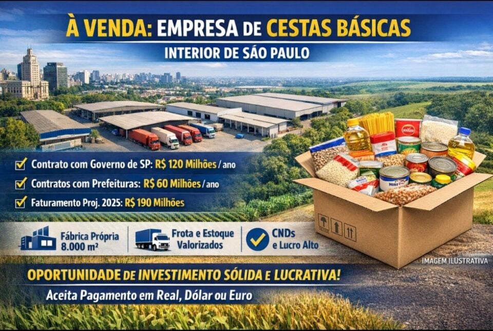 EMPRESA DE CESTAS BÁSICAS COM GRANDES CONTRATOS GOVERNAMENTAIS INTERIOR SP