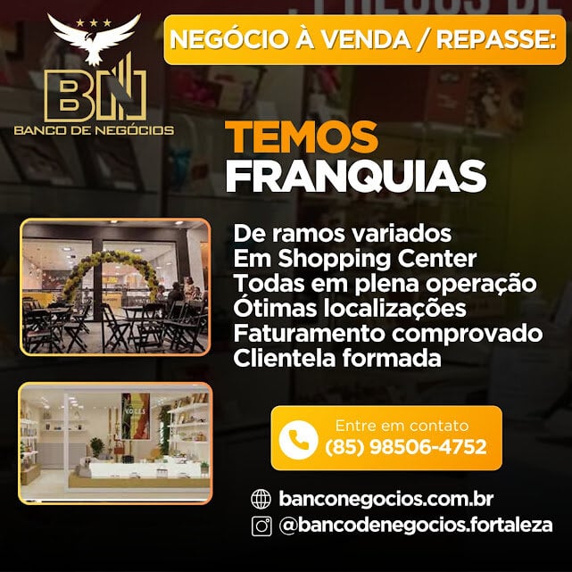 Franquia Inédita BANCO DE NEGÓCIOS Seja pioneiro em sua cidade – 9000