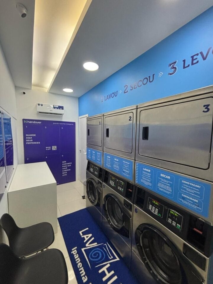 Lavanderia Completa à Venda – 3 Lavadoras e 3 Secadoras – Sem Franquia