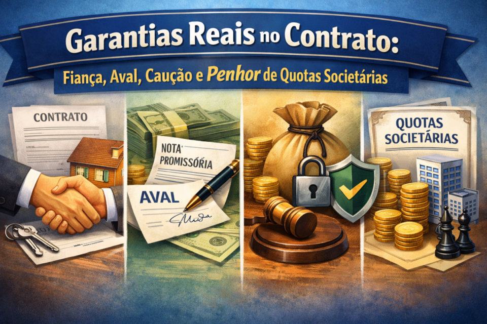 Garantias reais no contrato: fiança, aval, caução e penhor de quotas societárias