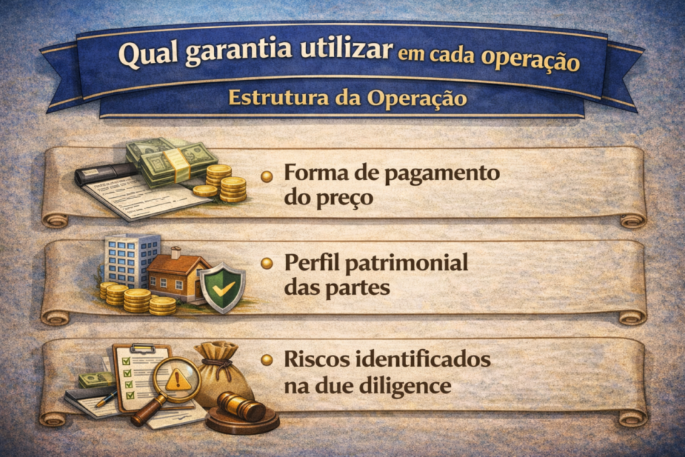 Qual garantia utilizar em cada operação