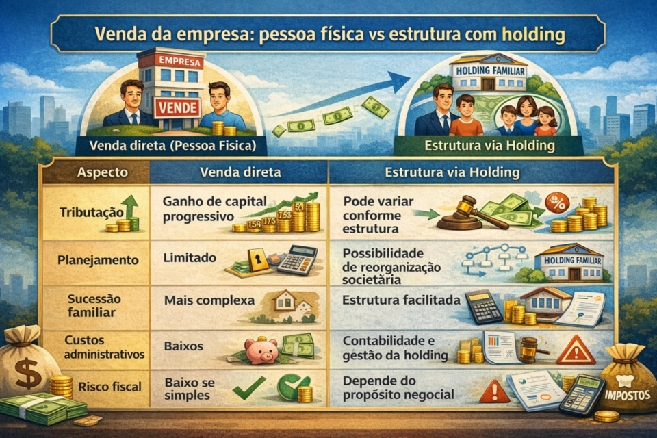holding familiar na venda de empresa