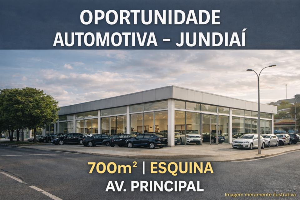 OPORTUNIDADE – PONTO COMERCIAL OU OPERAÇÃO COMPLETA – LOJA DE VEÍCULOS  JU