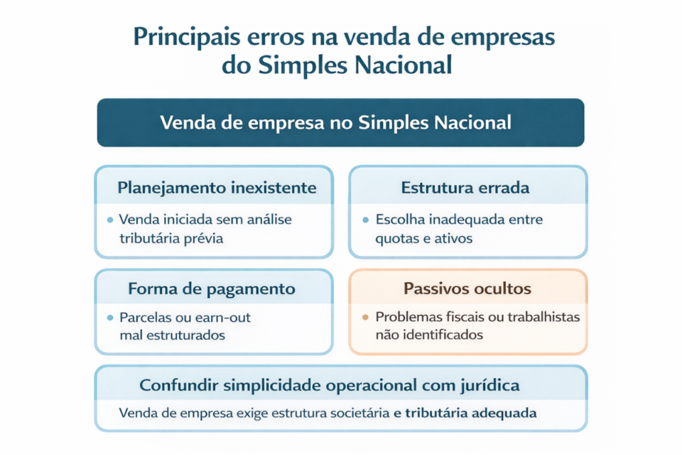 Simples Nacional na venda de empresa: armadilhas que fazem você pagar mais imposto
