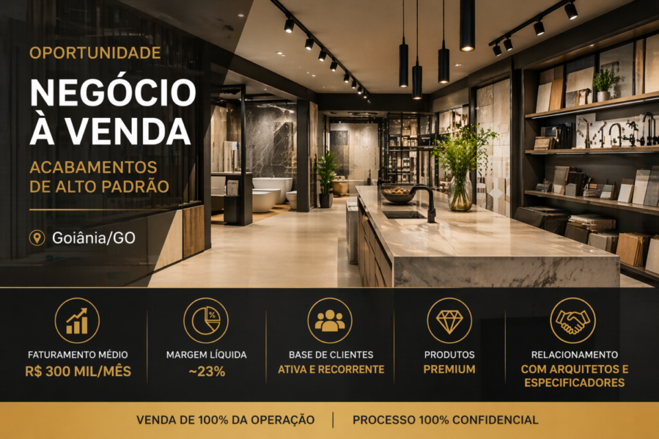 Loja de Acabamentos Premium em Goiânia – Alta Rentabilidade