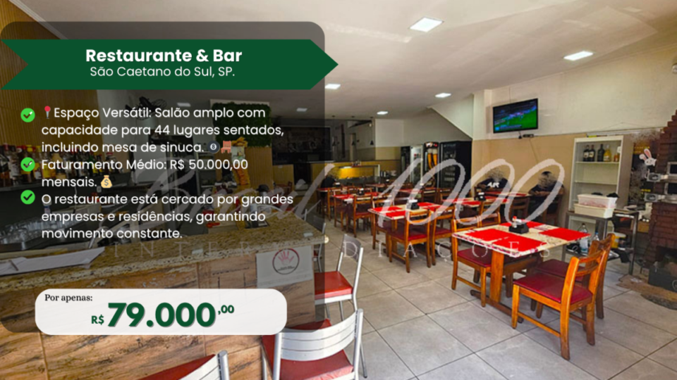Restaurante em São Caetano do Sul, SP  Cod 113194
