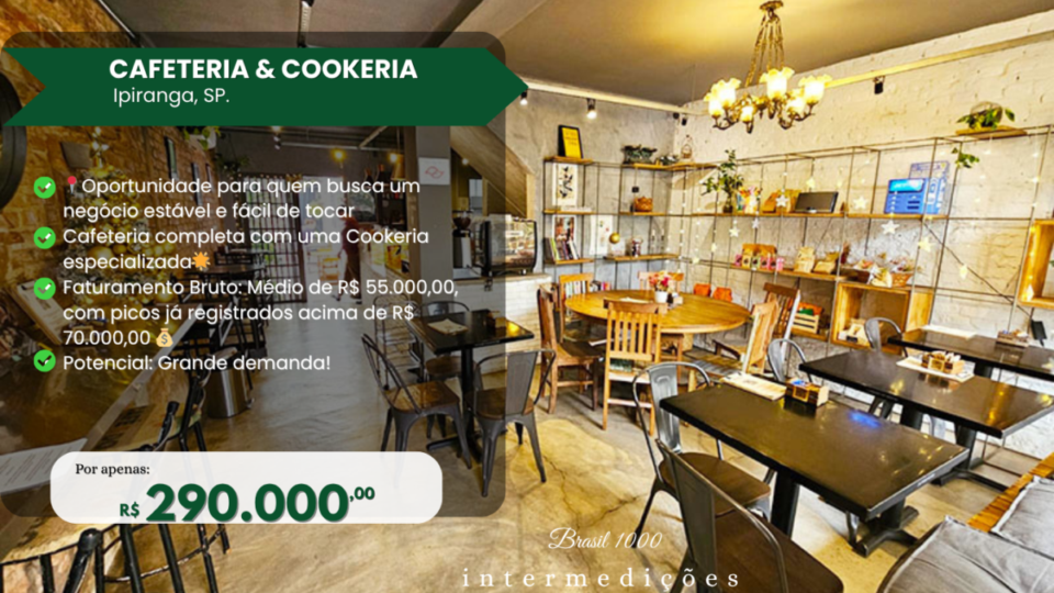 CAFETERIA  COOKERIA NO IPIRANGA, SP  Cod 114152