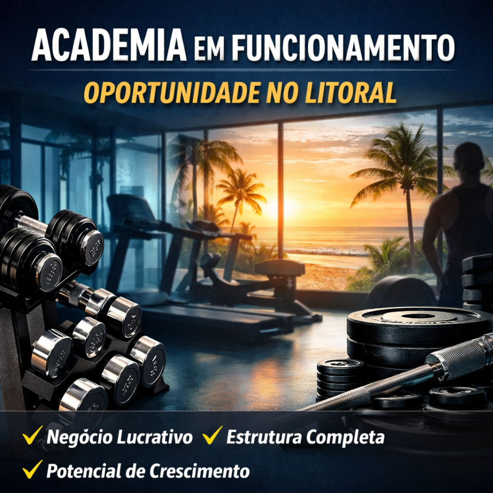 Academia em Funcionamento – Estrutura Completa Litoral do Paraná
