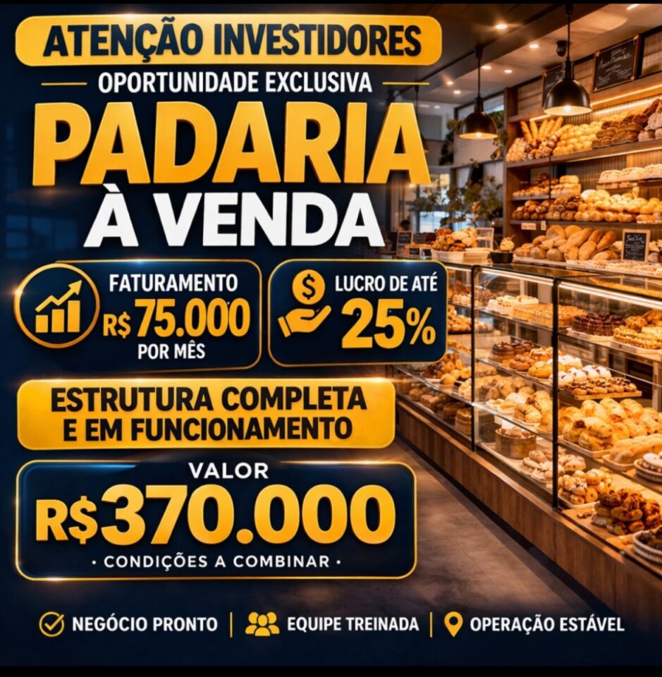 OPORTUNIDADE ÚNICA PADARIA A VENDA MOGI DAS CRUZES