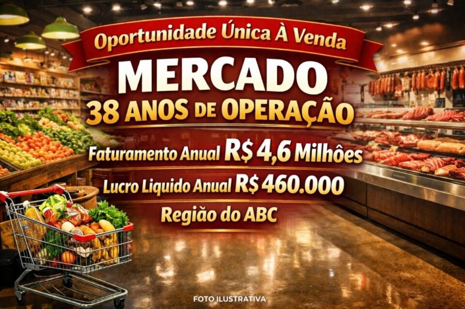 SUPERMERCADO  À VENDA – EXCELENTE ESTRUTURA E ALTO POTENCIAL DE CRESCIMENTO