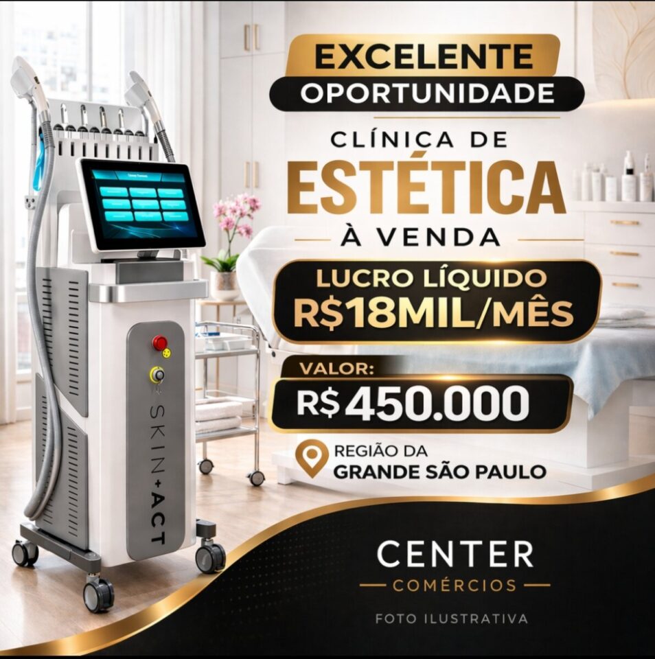 OPORTUNIDADE EXCLUSIVA FRANQUIA CLINICA DE ESTÉTICA REGIÃO GRANDE SP