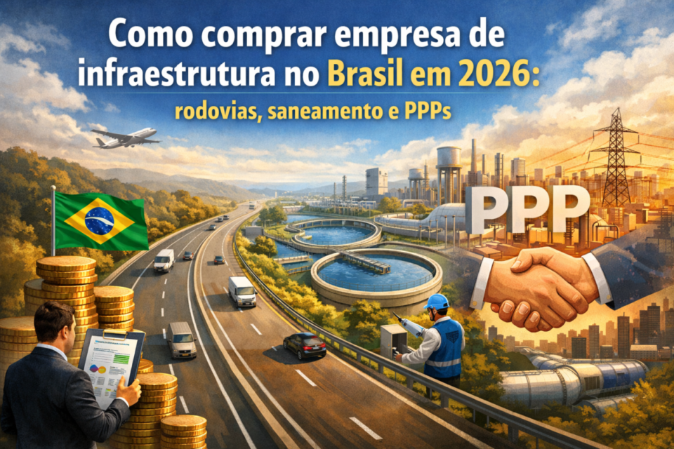Como comprar empresa de infraestrutura no Brasil em 2026: rodovias, saneamento e PPPs