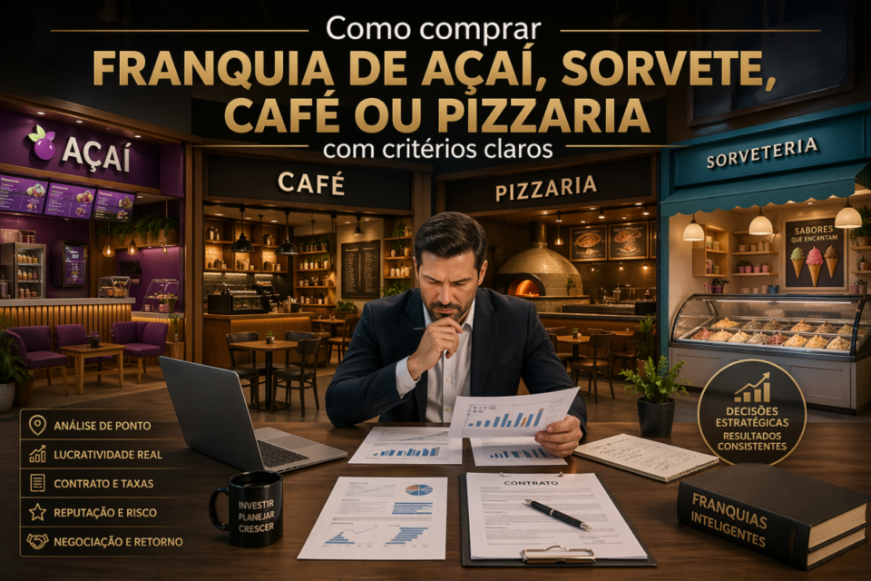 Como comprar franquia de açaí, sorvete, café ou pizzaria com critérios claros