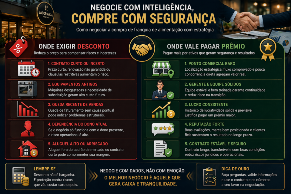 Como comprar franquia de alimentação com menor risco operacional