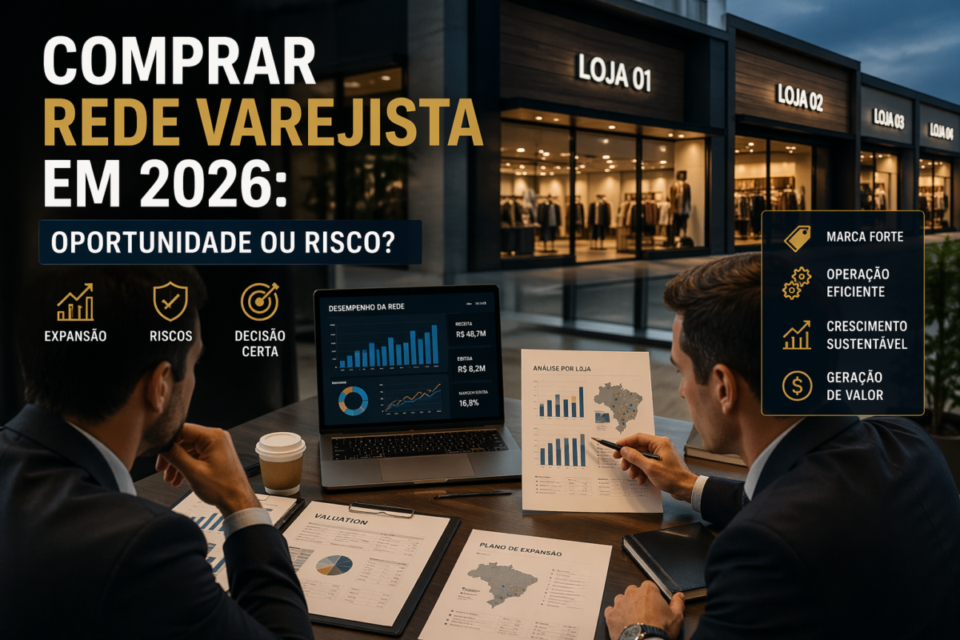 Como comprar rede varejista em 2026: expansão, riscos e decisão certa