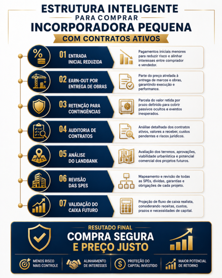 Como comprar uma incorporadora pequena com contratos ativos