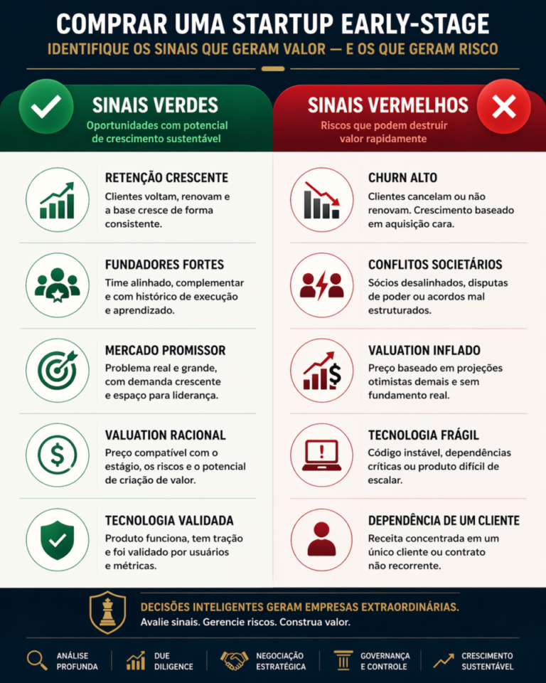 Como Comprar uma Startup Early-Stage sem Comprometer Capital e Controle
