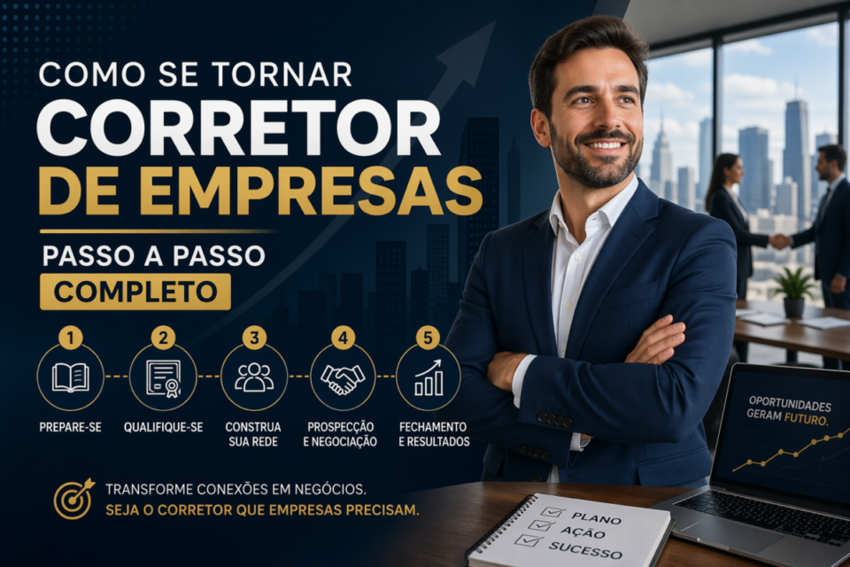 Como se Tornar Corretor de Empresas: Passo a Passo Completo