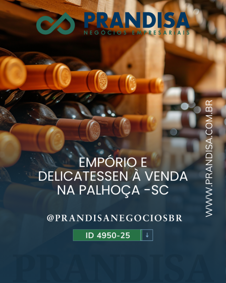 Empório de vinhos e delicatessen à venda na Palhoça/SC