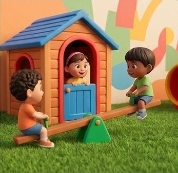 Escola Infantil em Funcionamento  Estrutura Completa  Alunos