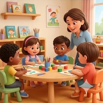 Escola Infantil em Funcionamento  Estrutura Completa  Alunos