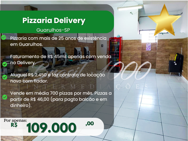 Pizzaria Delivery em Guarulhos, SP Cod 104718