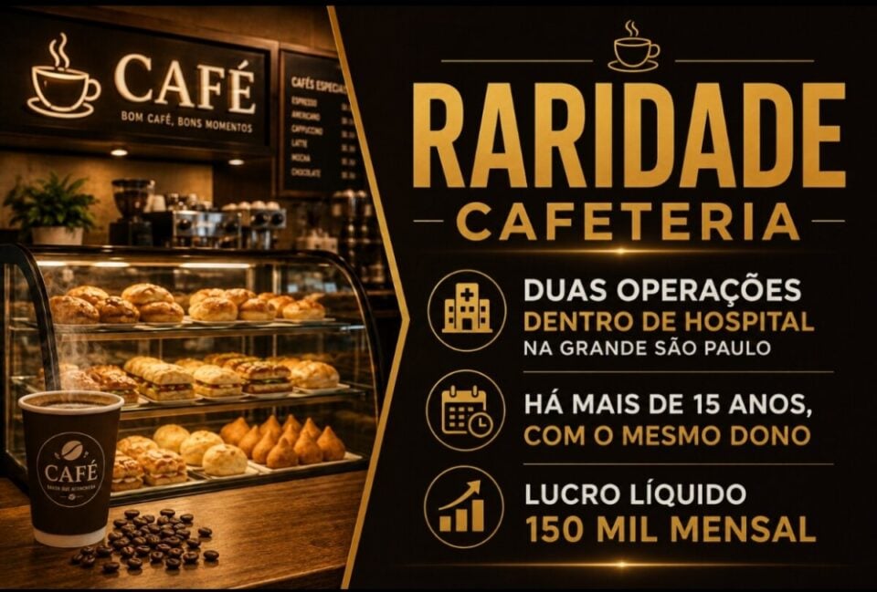 OPORTUNIDADE ÚNICA A VENDA UMA CAFETERIA NA REGIÃO GRANDE SP