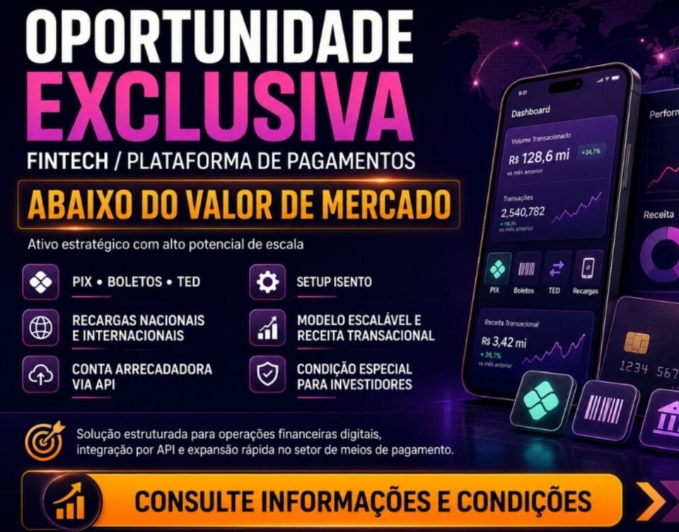 FINTECH / PLATAFORMA DE SOLUÇÕES FINANCEIRAS E PAGAMENTOS