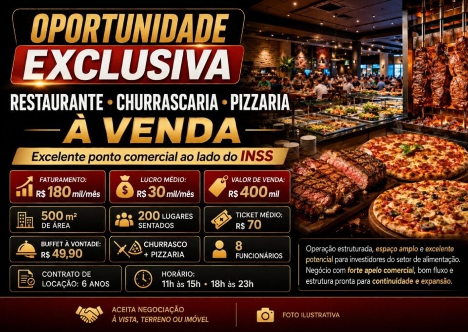 ÓTIMA OPORTUNIDADE DE NEGÓCIO NO RAMO GASTRONÔMICO NO INTERIOR -SP