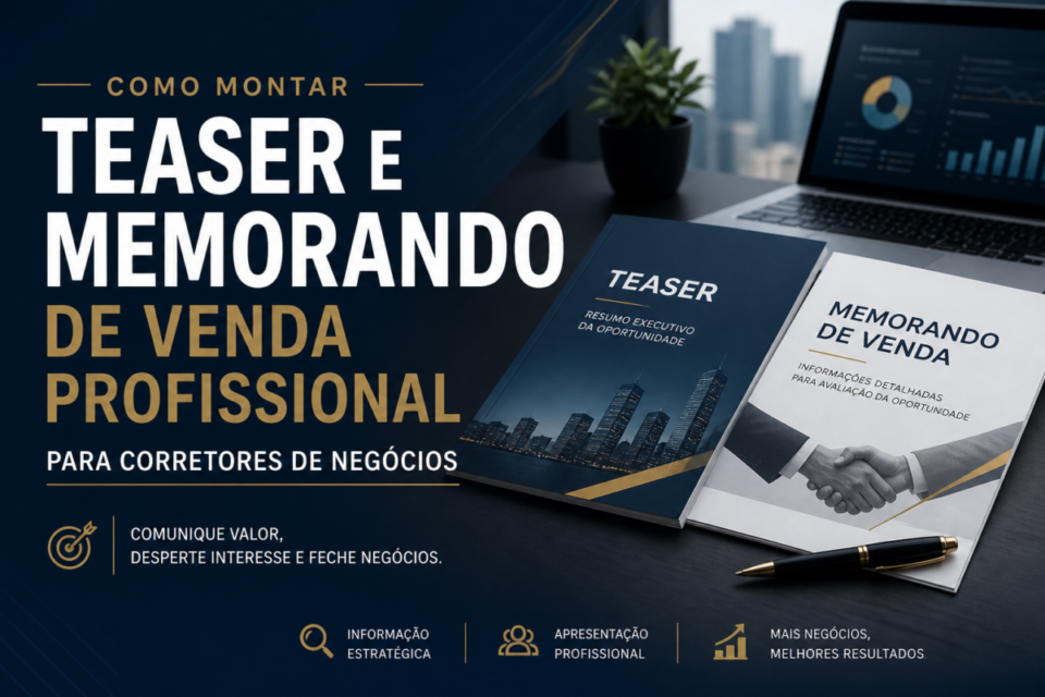 Como Montar Teaser e Memorando de Venda Profissional para Corretores de Negócios