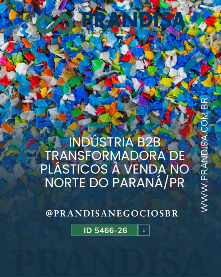 Indústria B2B de reciclagem de plásticos à venda no Norte do Paraná/PR