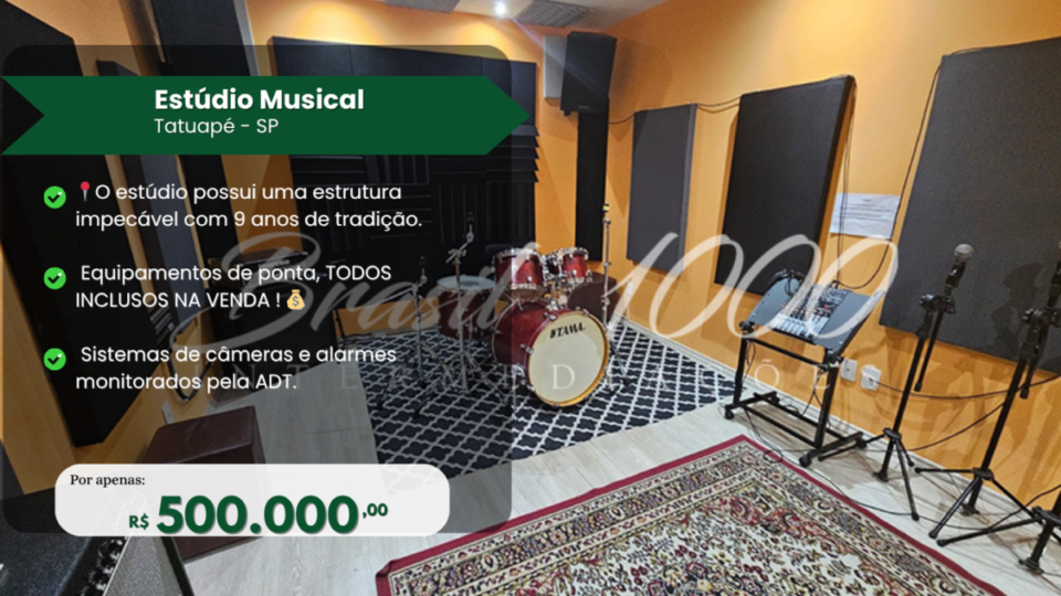 Estúdio musical no Tatuapé – SP