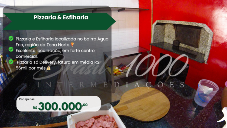 Pizzaria  Esfiharia na Zona Norte, SP