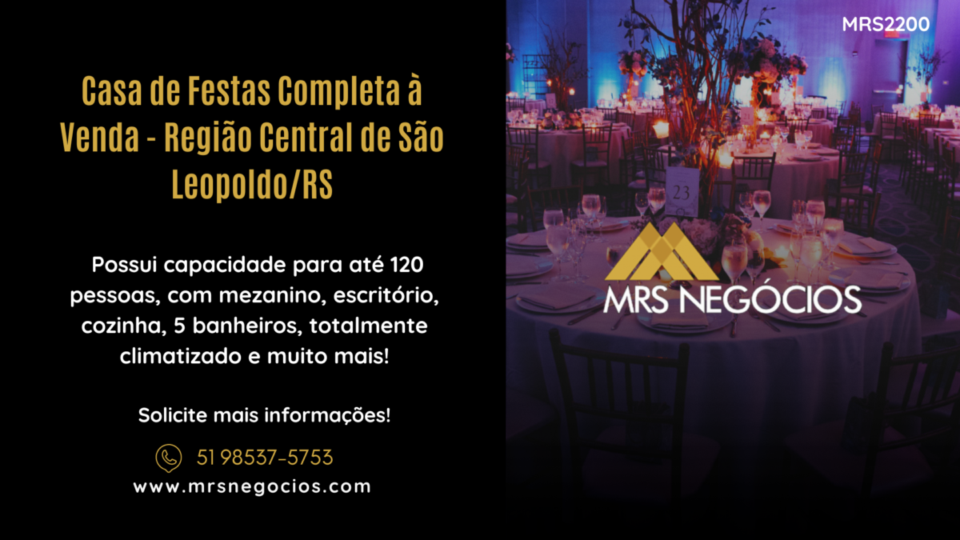 Casa de Festas Completa à Venda – Região Central de São Leopoldo/RS