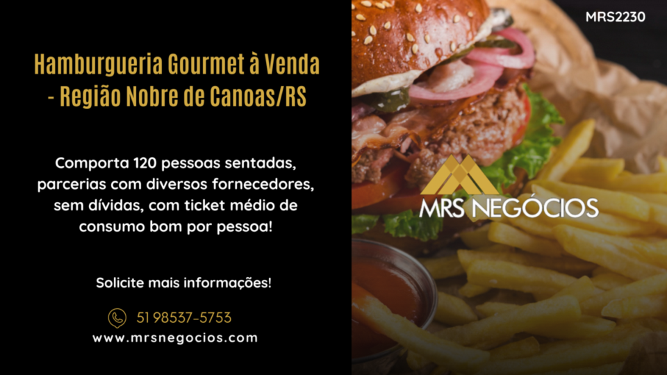Hamburgueria Gourmet à Venda – Região Nobre de Canoas/RS