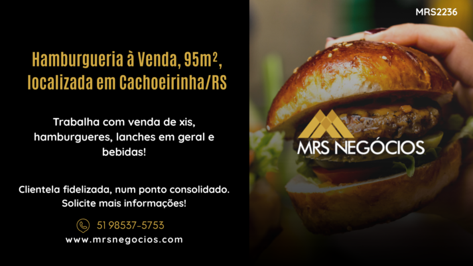 Hamburgueria à Venda, 95m², localizada em Cachoeirinha/RS