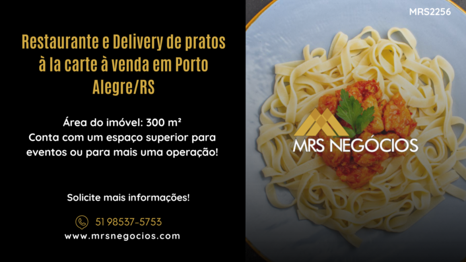 Restaurante e Delivery de pratos à la carte à venda em Porto Alegre/RS
