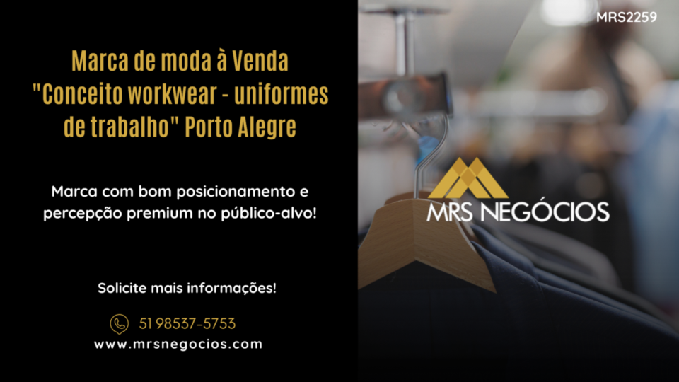 Marca de moda à Venda Conceito workwear – uniformes de trabalho Porto Ale