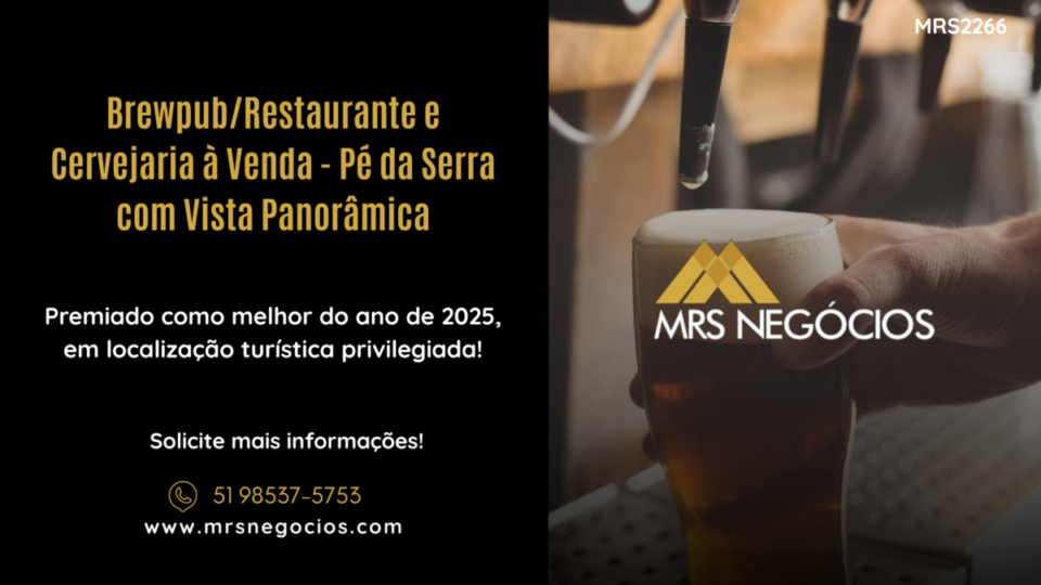 Brewpub/Restaurante e Cervejaria à Venda – Pé da Serra com Vista Panorâmica